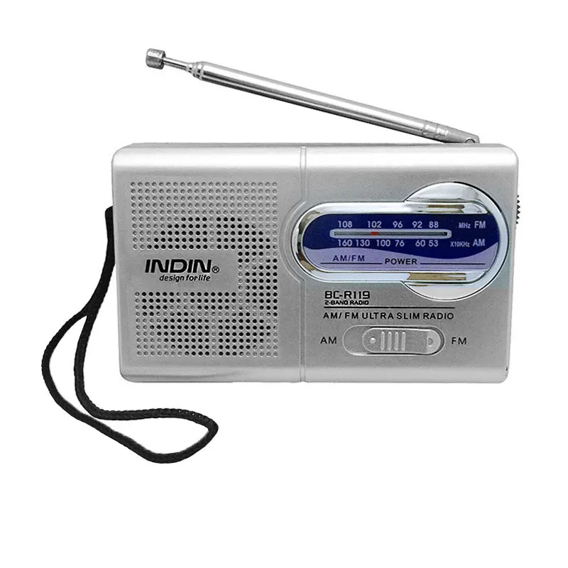Mini FM-radio Draagbare radio AM FM-radio op batterijen voor noodradio - afbeelding 2