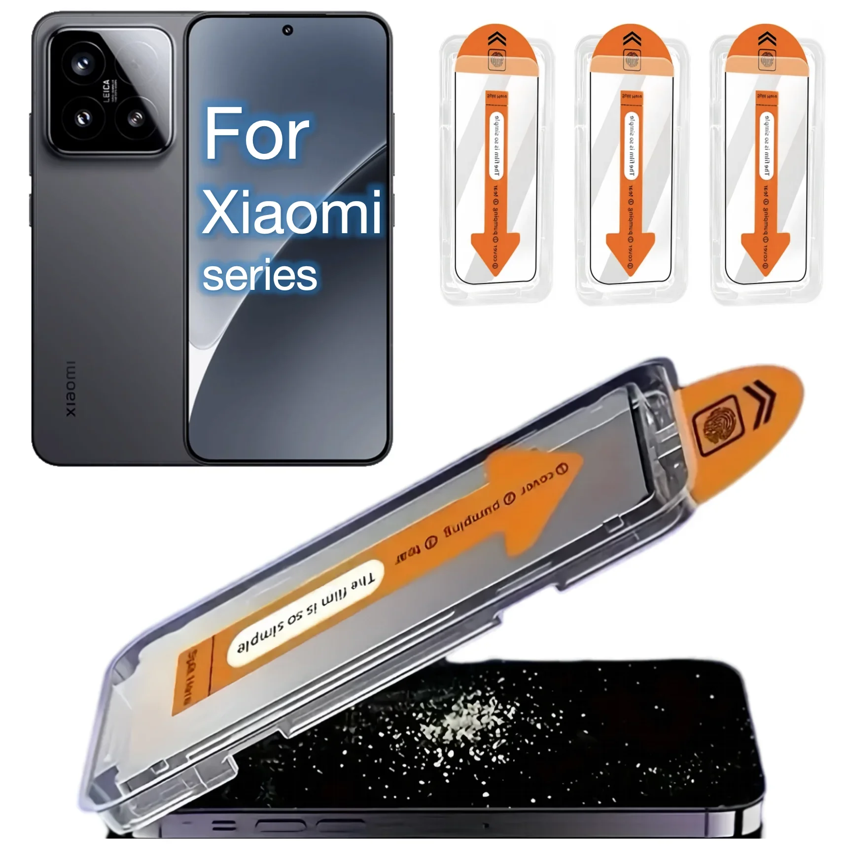 

3 шт. для Xiaomi 15 14 13 12t 10 9 9t 10t 11i Pro Lite CC9, защитная пленка из закаленного стекла, простая установка, автоматическая пыль