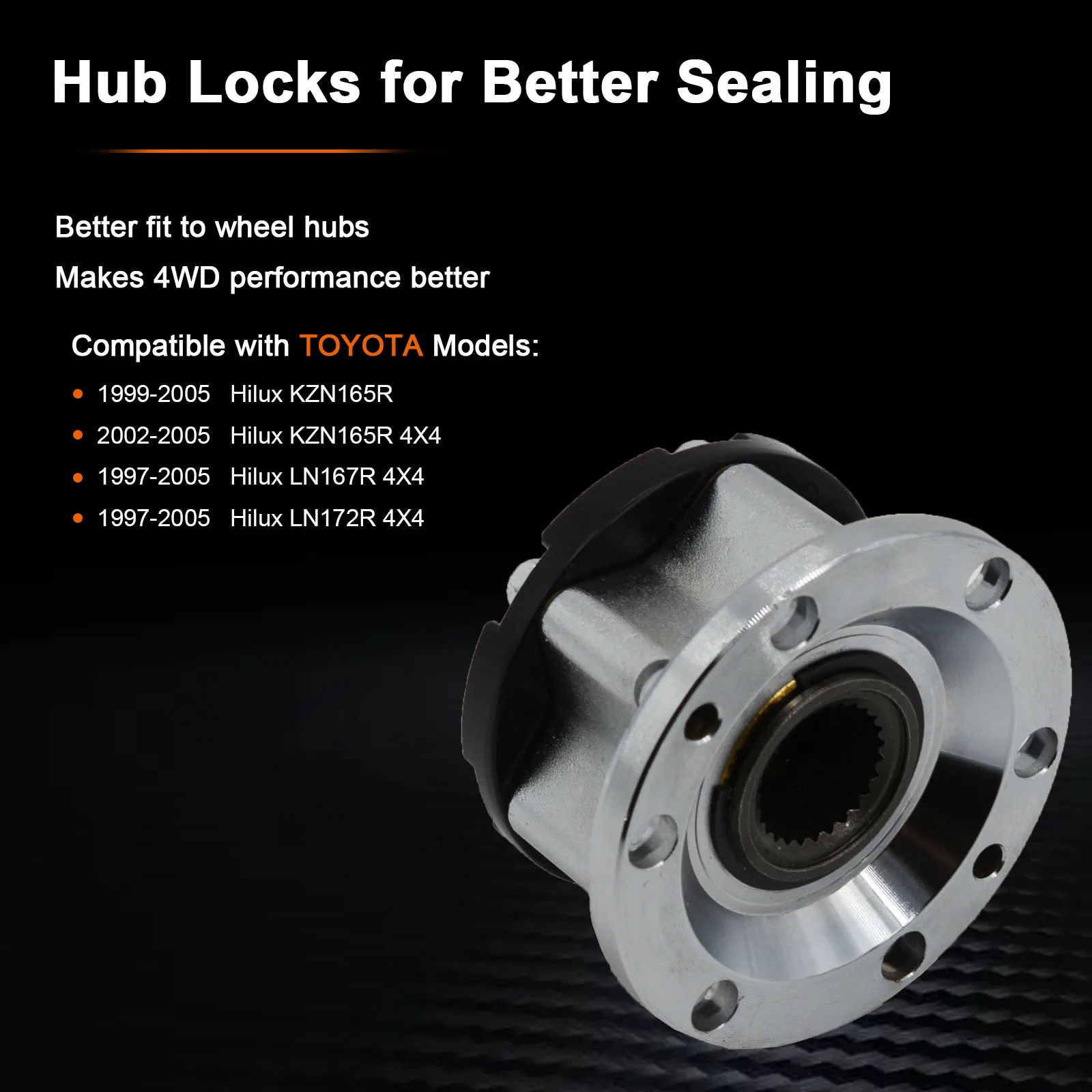 1Piece x For TOYOTA HiLux LN 167 RZN 169 08/97 Locking Hubs B007 43508-35010 43508-35050 43508-39016 43509-35030