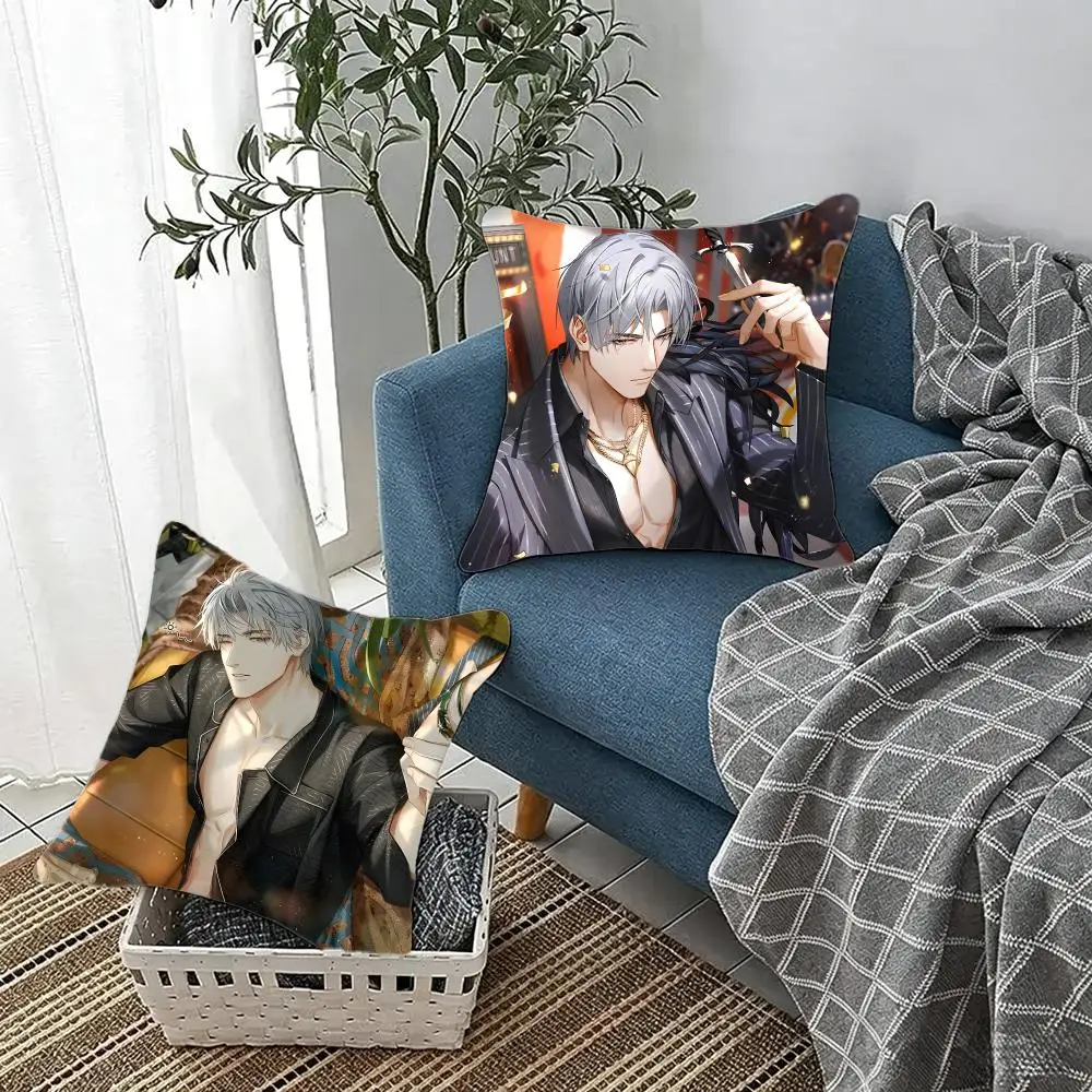 Elegant Dark L-Light And Night Charlie Cushion Cover Fluffy velvet Nordic style plush Living room sofa decorative