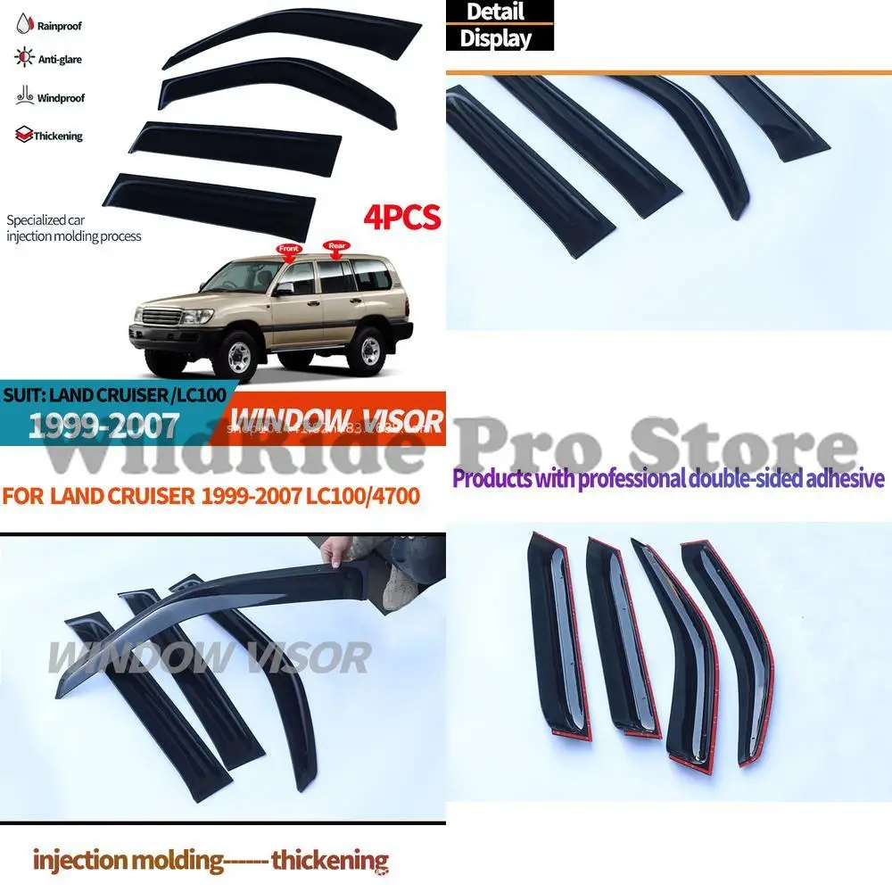 

1 комплект для 020304050607, старая модель 4700 LC100 Land Cruiser 4500, козырьки для дверных окон, модификация дождевиков