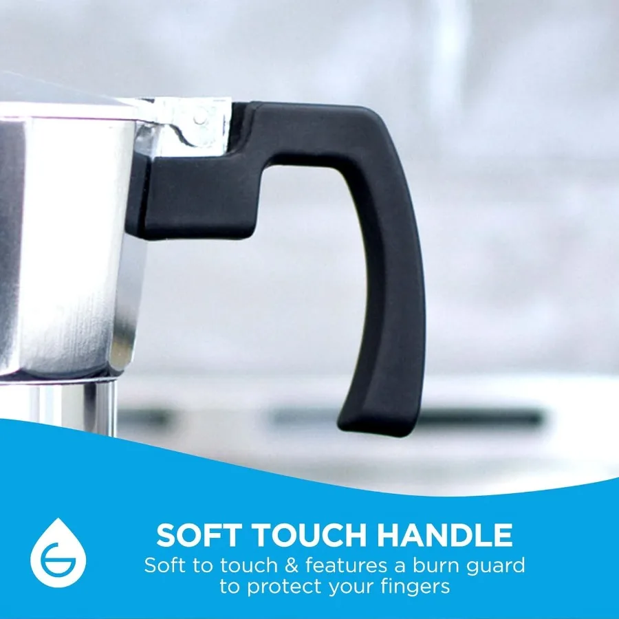 ミラノ モカポット ストーブトップ エスプレッソメーカー 家庭用コーヒー醸造 イタリアンスタイル グレカ コーヒーメーカー パーコレーター 3カップ容量