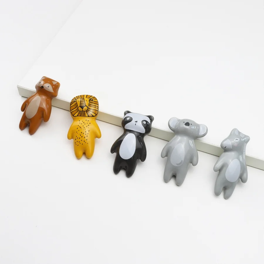 

Cartoon Animal Children's room Cabinet Knobs Ceramic Kitchen Drawer Knobs Cute Furniture Handles Dresser Wardrobe Decorations