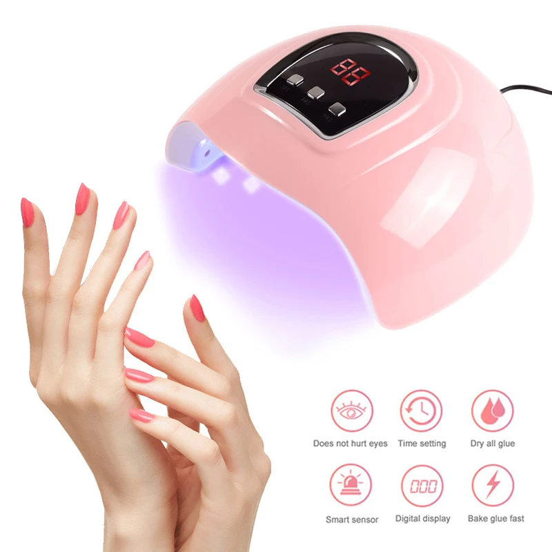 Portable 54W Nail Dryer Machine UV LED Lamp 30/60/90s Timer USB Cable Home Use Nail UV Gel Varnish Dryer LED Nail Lamp Tool