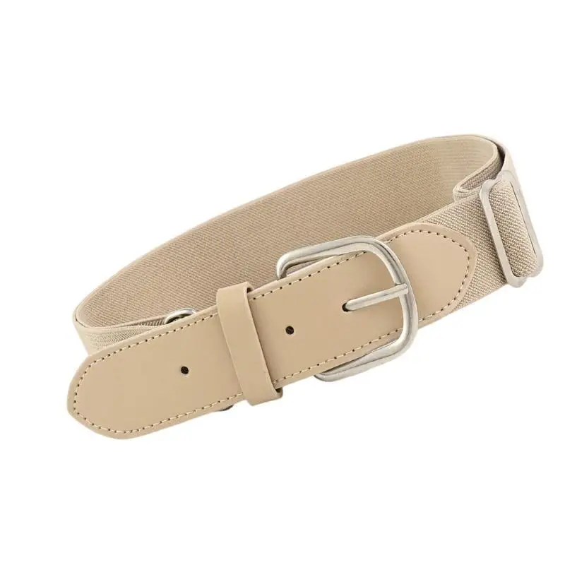 

39BB Elastic Belt Youth Waist Belt Adjustable Baseball Belt Trousers Fixing Band Football Waistband for Boy Girl Solid Color