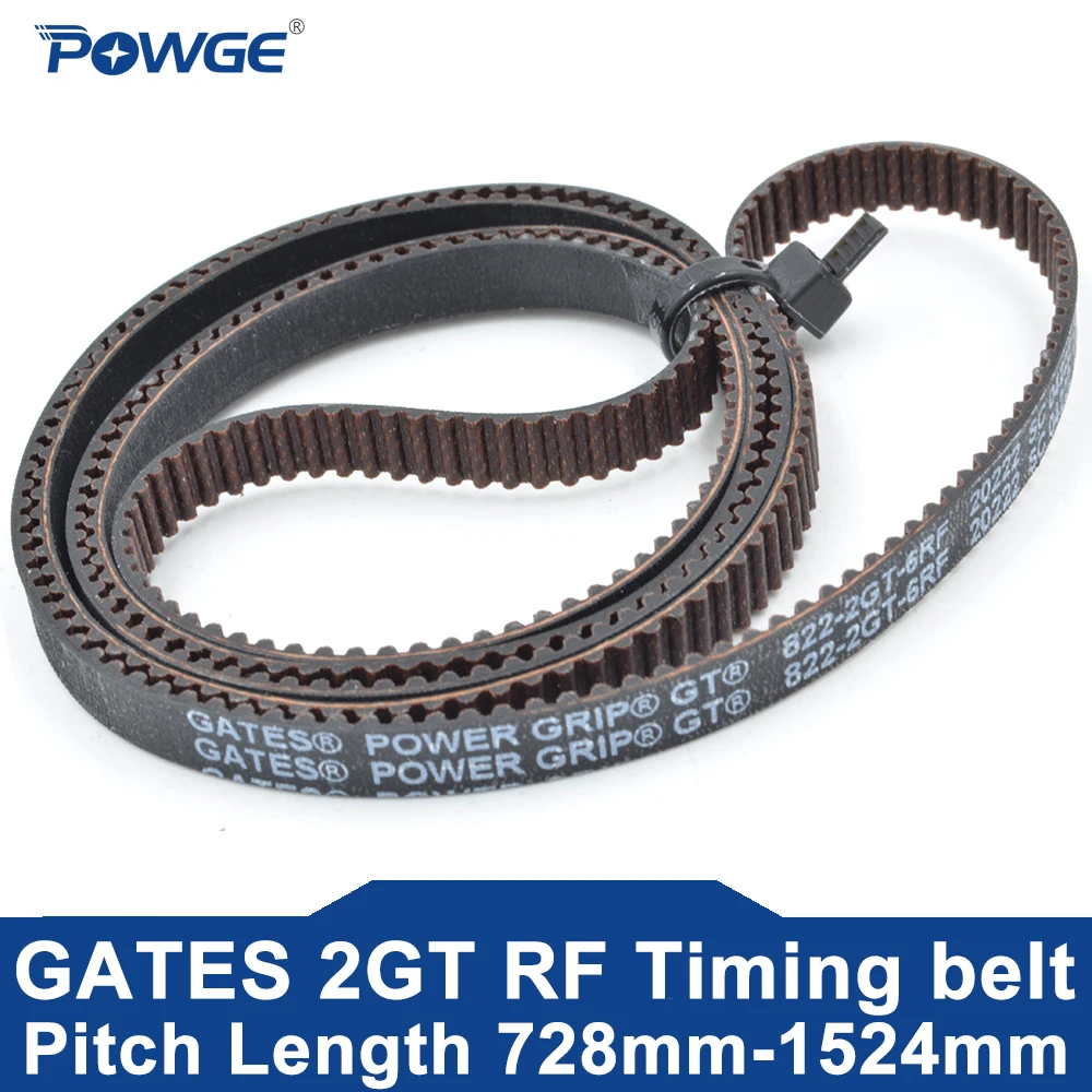 

GATES POWER GRIP GT 2MGT 2GT RF Timing Belt Lp=752 782 800 822 860 876 892 950 976 1164 1228 1524 Width 6mm GT2 Closed Loop