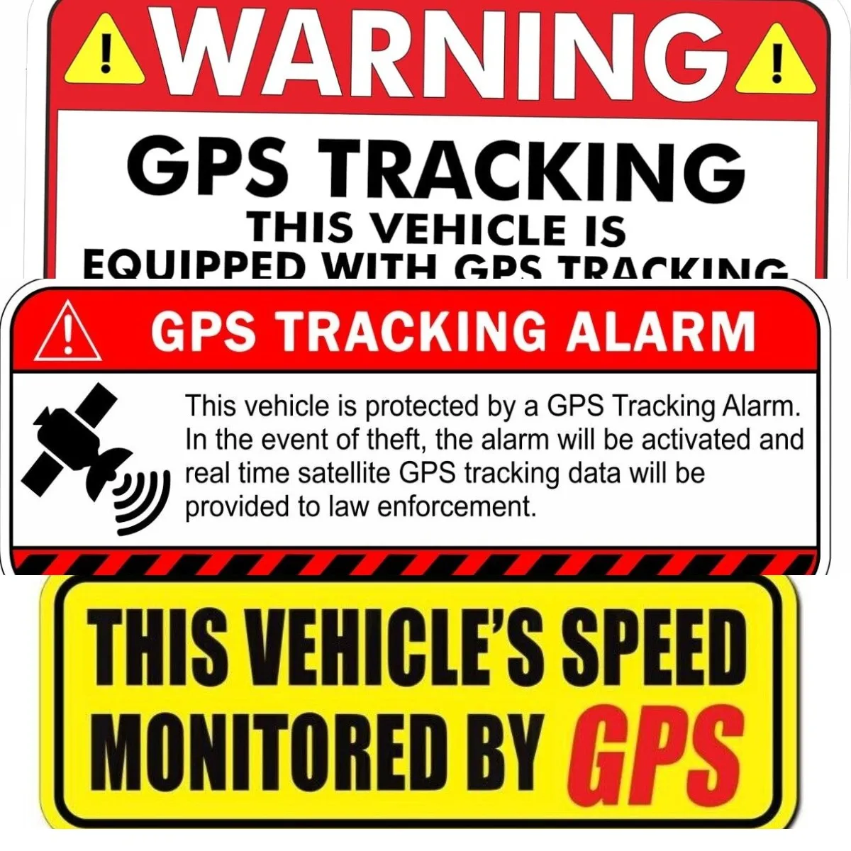 Personality GPS Tracking Warning Alarm System Tracker Stickers Safety Car Stickers Air Conditioner Surfboard Decal Sunscreen