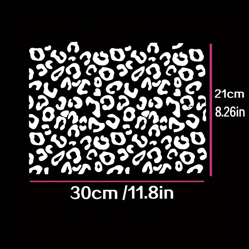 One piece of PVC motorcycle sticker - eye-catching leopard print pattern with transfer film, suitable for decal application
