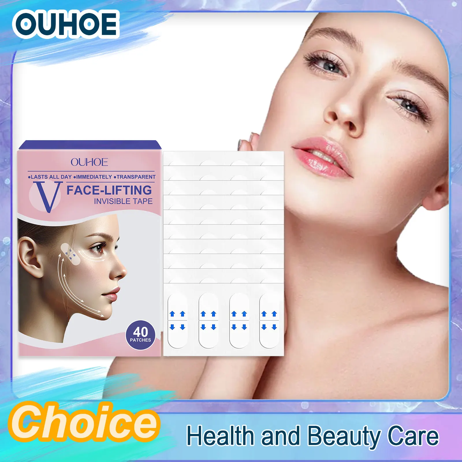 

Face Lifting Tape Invisible V Shaper Lifter Eye Neck Wrinkle Removal Stickers Sagging Skin Double Chin Thin Anti Aging Patches