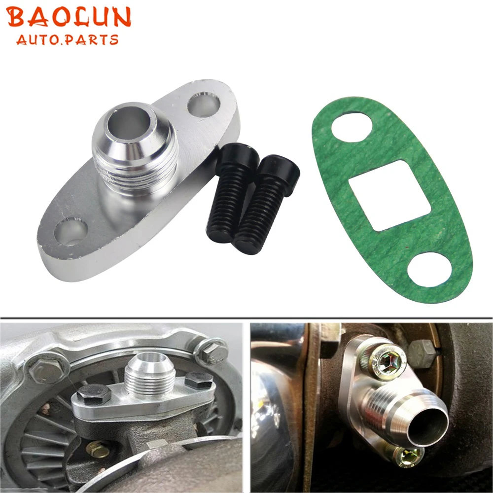 BAOLUN  Turbo Oil Drain Flange Adapter  10AN GT40 GT42 GT45 GT47 GT55 T3/T4 T3 T4 ODF-01