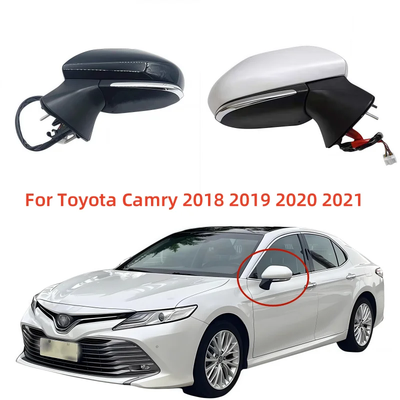 

For Toyota Camry 2018 2019 2020 2021 US version 7/8/10 Wires heating and blind spot folding function Auto Rear View Mirror