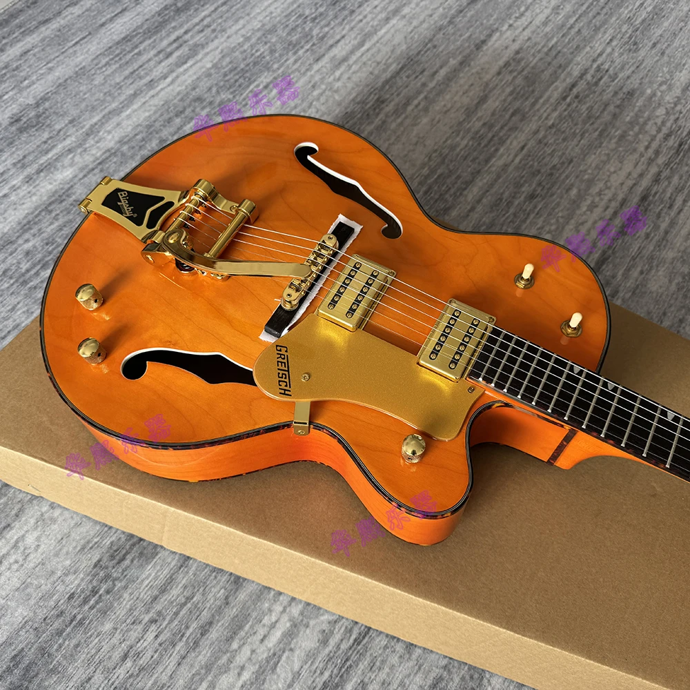 High grade custom semi-hollow f holes jazz electric guitar, AAA rosewood fingerboard,in stock