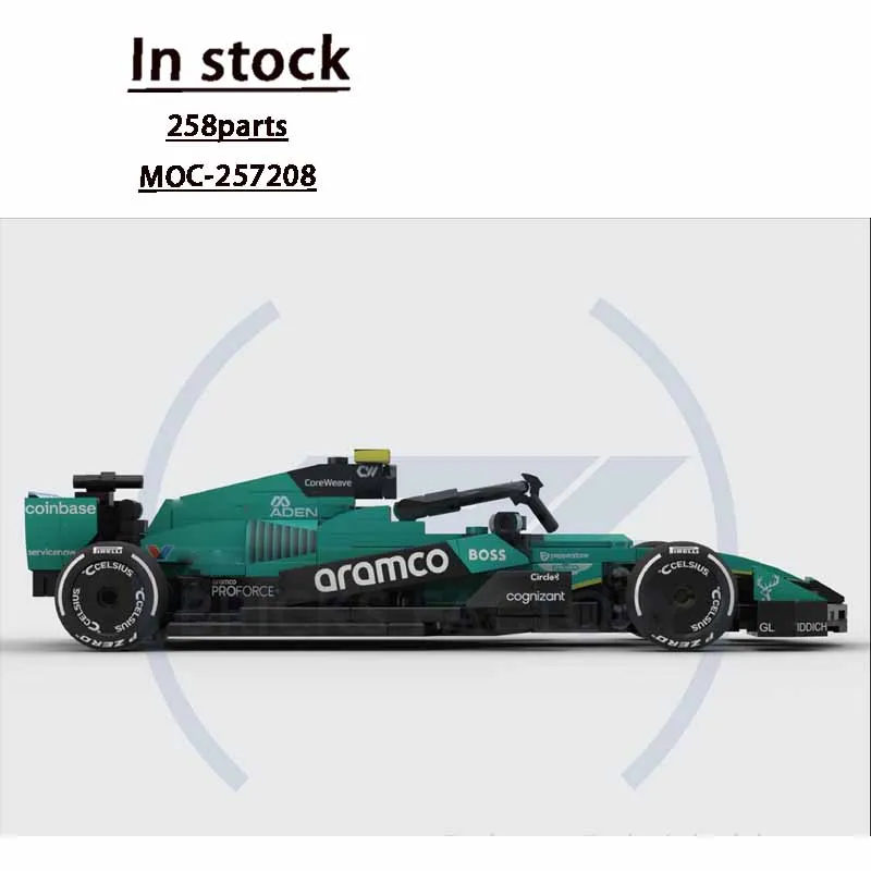 

MOC-257208 Новый городской спортивный гоночный автомобиль AMR26, конструктор, 258 деталей, для мальчиков, подарок на день рождения, Рождество