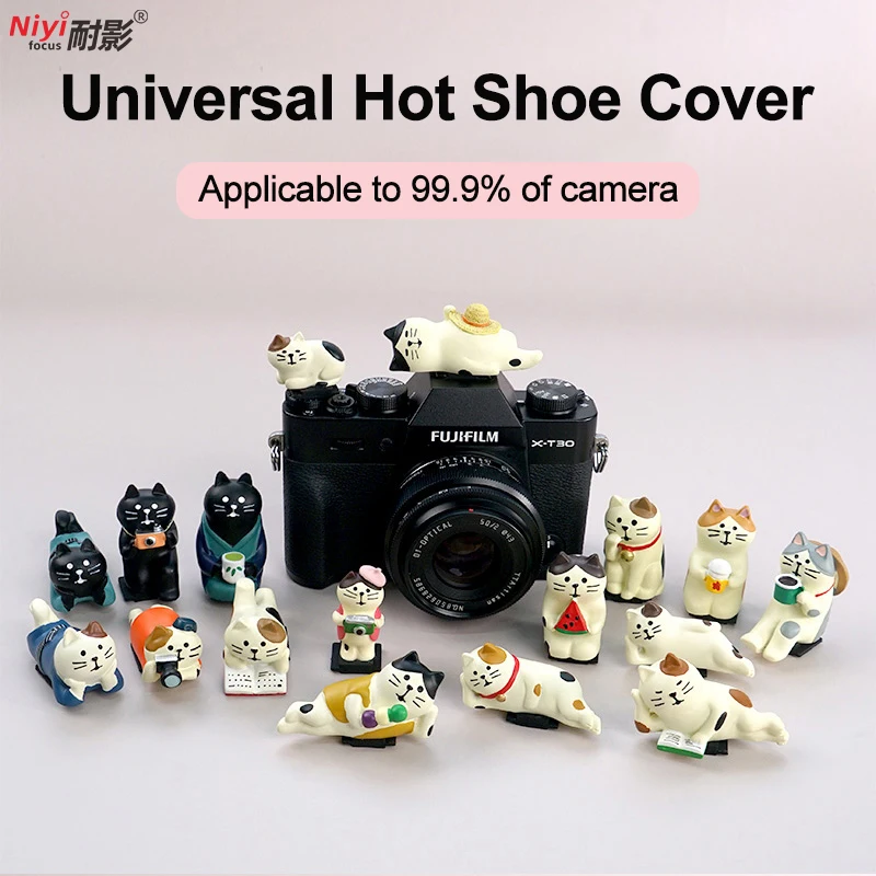 Universal Cat Hot Shoe Cover Cold Shoe Protector Flash Cap for Sony Nikon Canon Fuji Pentax Olympus Leica Cute