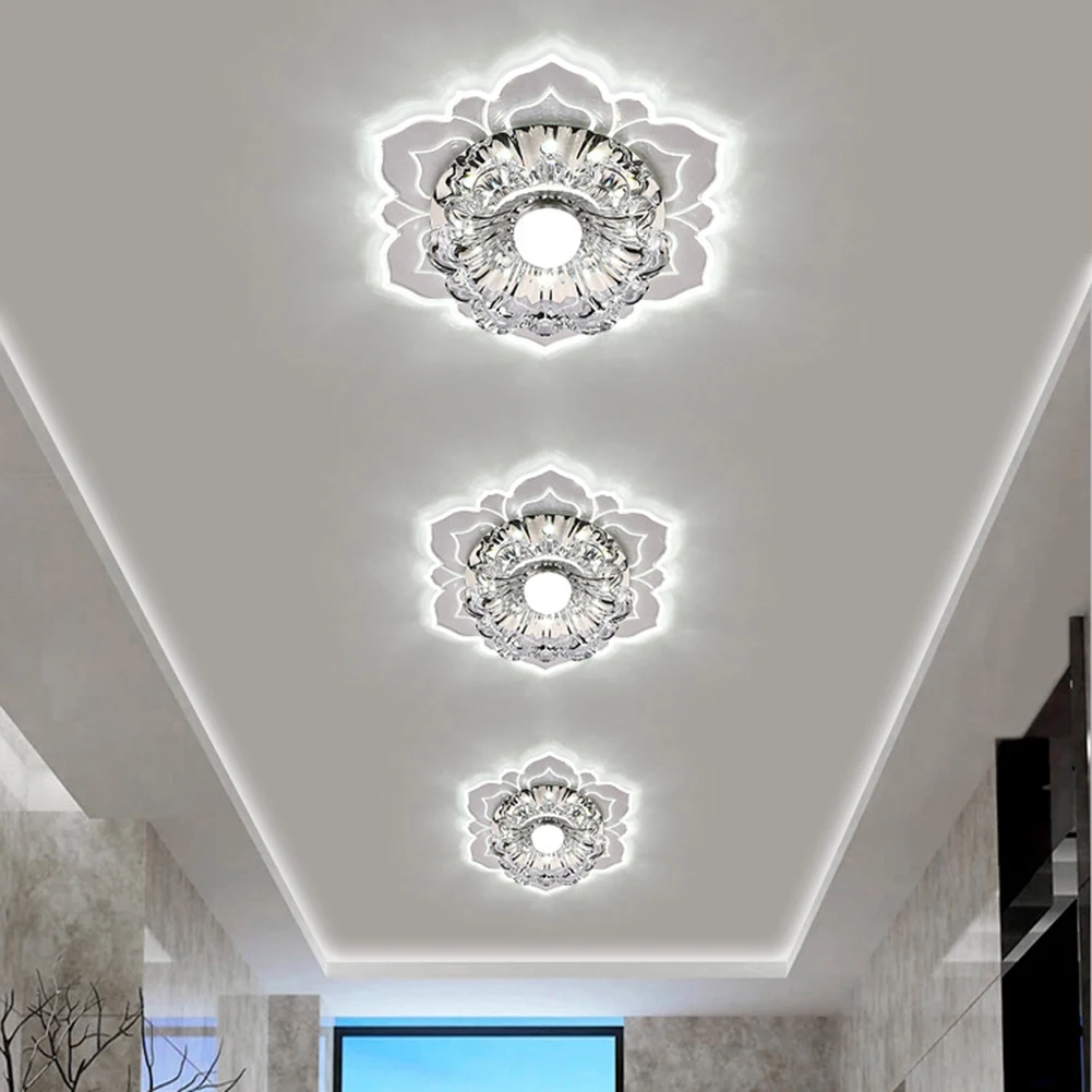 Moderno LED Luzes de teto de cristal Corredor Sala de estar Quarto Lustre Lâmpada