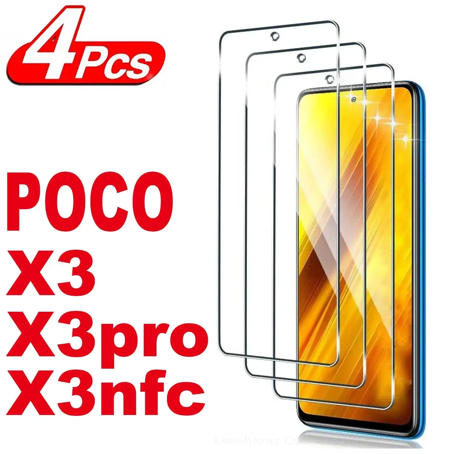 

For Xiaomi POCO X3 Pro/X3 NFC 9H HD Screen Protector Tempered Glass - Full Cover Protection