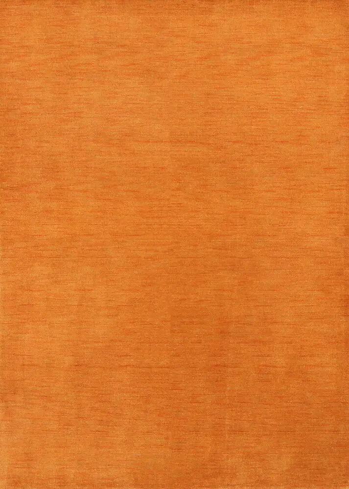 

Contemporary Solid Orange Modern Gabbeh Oriental Area Rug Hand-knotted 6x8 ft