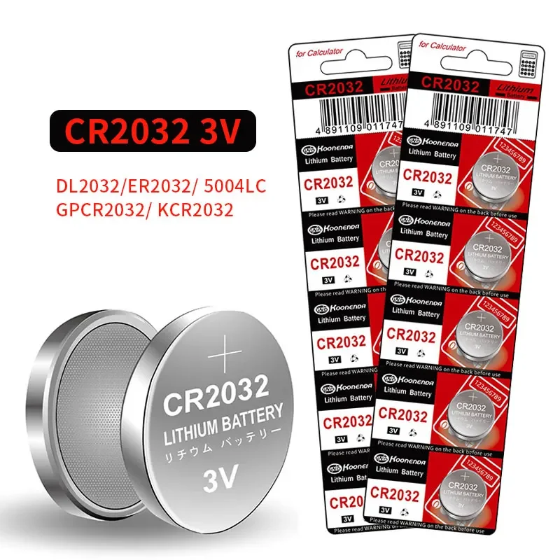 전자 원격 제어 장치용 CR2032 150mAh 버튼 셀 배터리 3V 오래 지속되는 리튬 배터리 세트