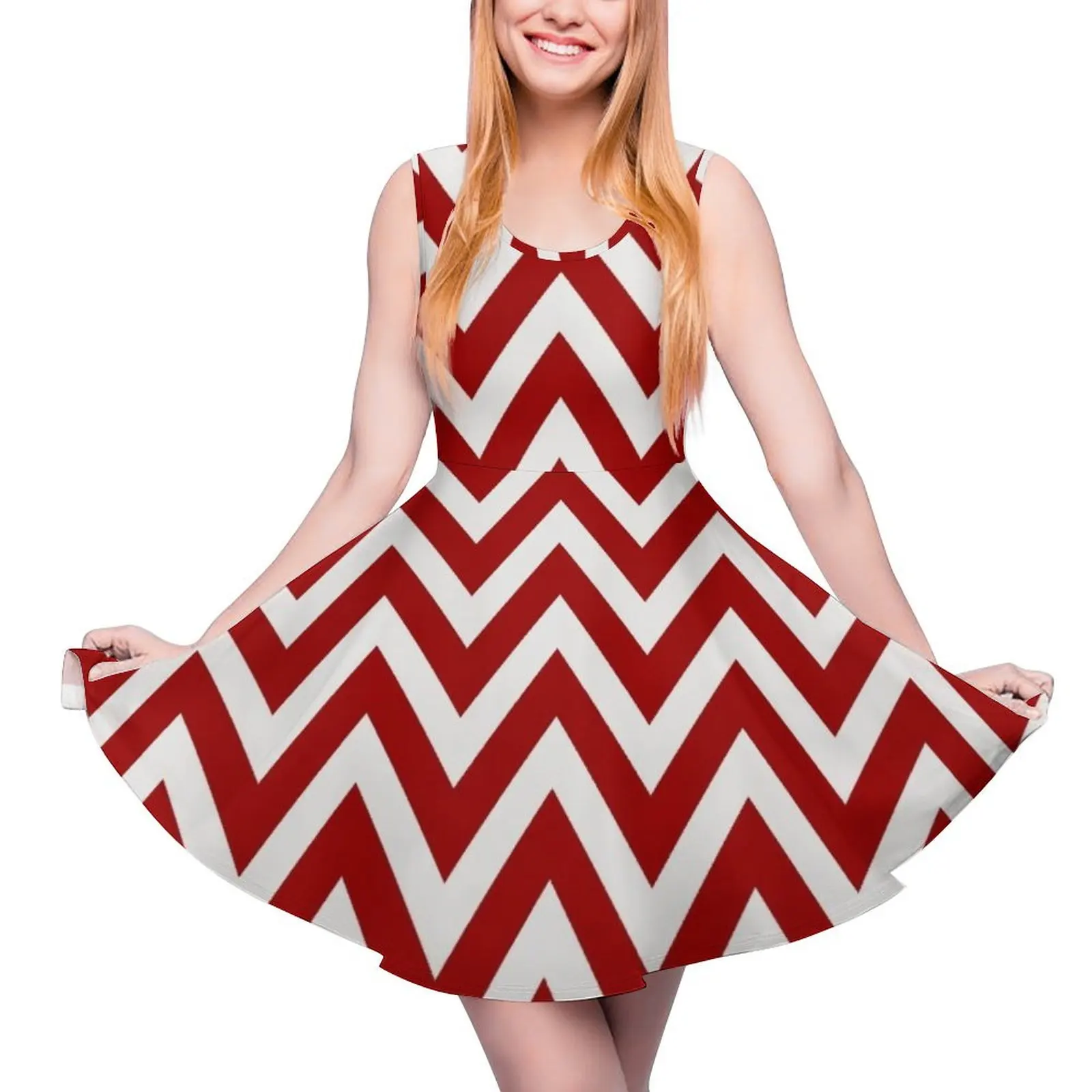 

Indiana University Game Day - Zig Zag Sleeveless Dress summer dress luxury evening dresses 2024