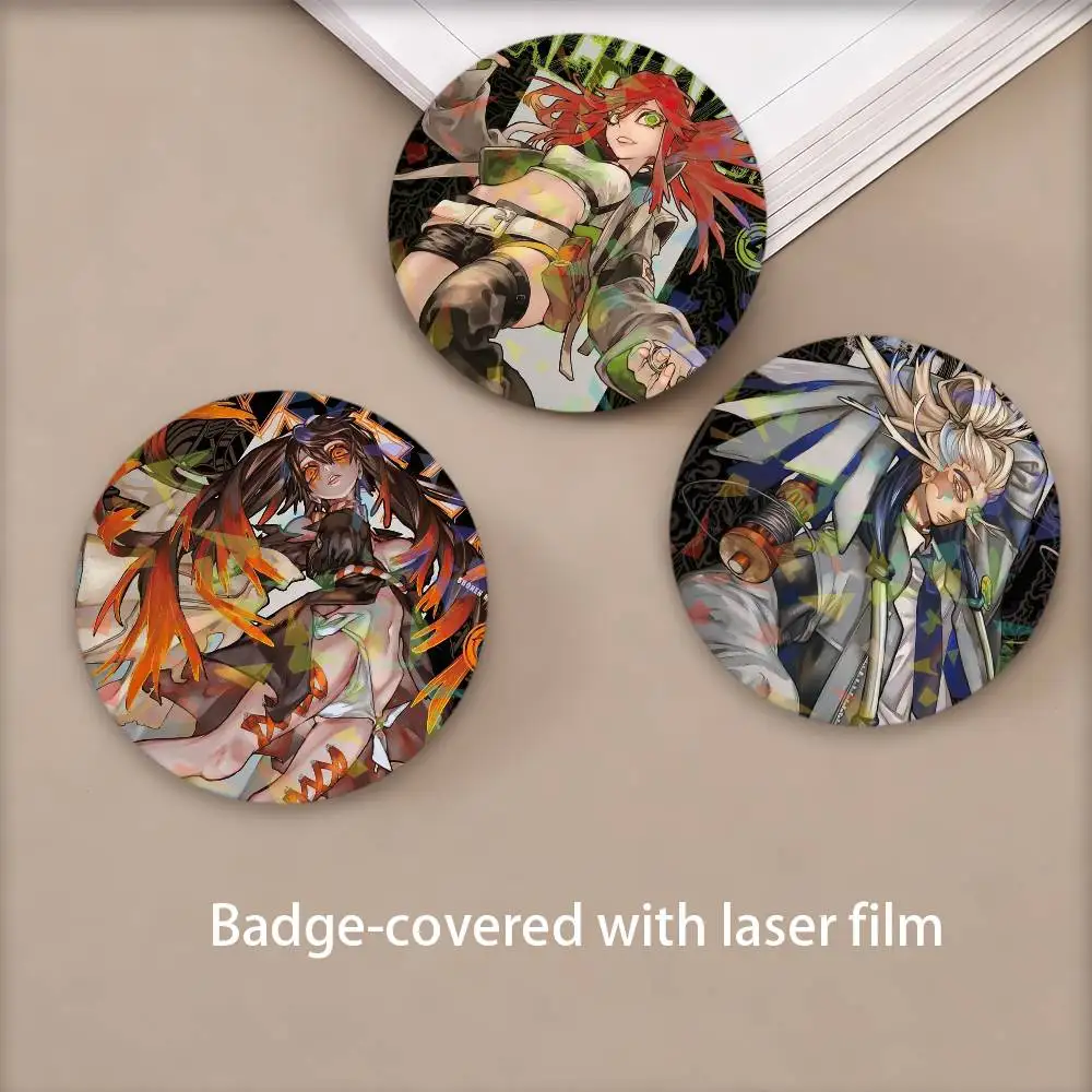 Anime G-gachiakutas Cosplay Costume Badge Laser process Pin  Tinplate Brooch  Anime Prop Xmas Gift