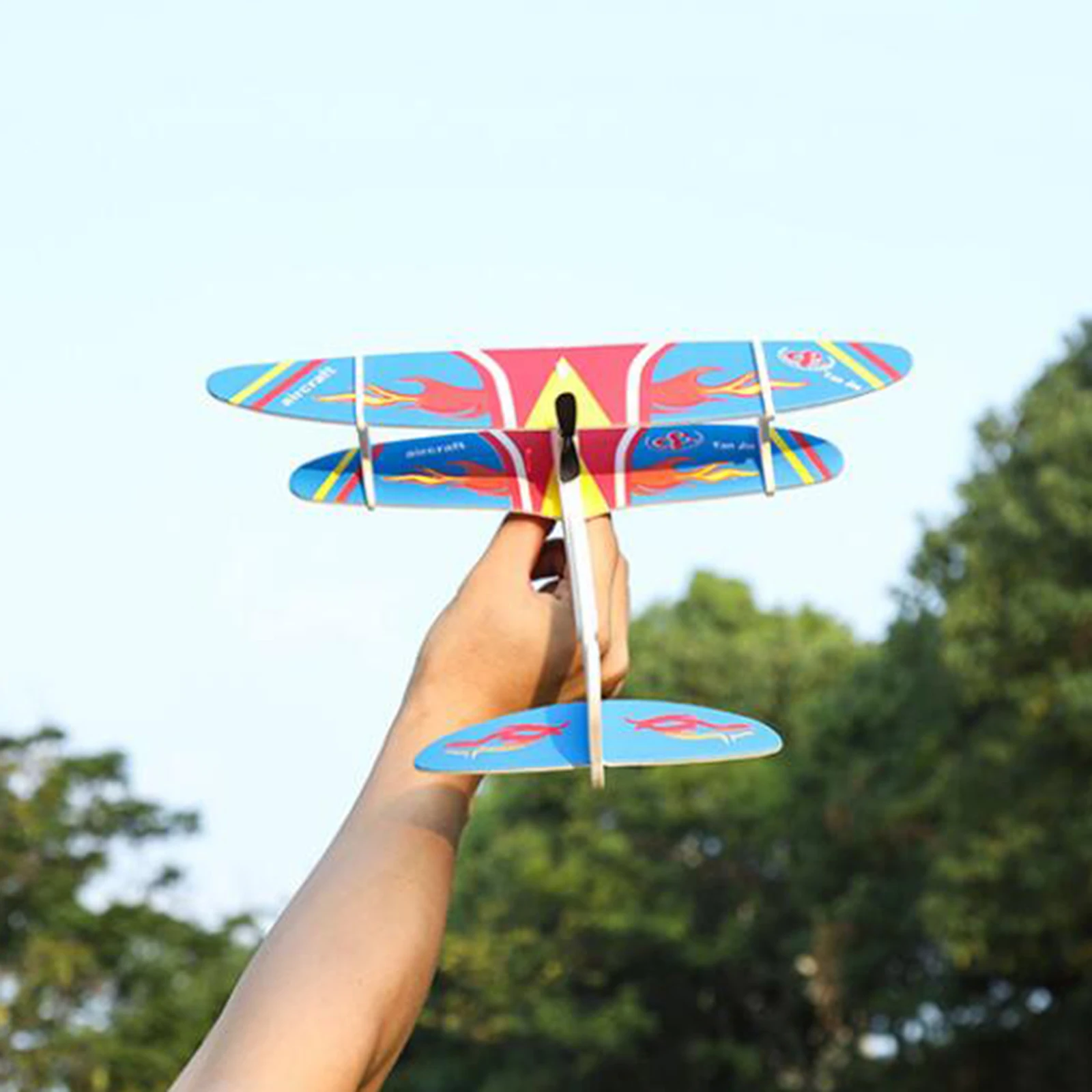 Foam Electric Foam Aircraft Fighter Model Ready Electric Hand Throwing Glider Plane for Birthday Gifts Outdoor Adults