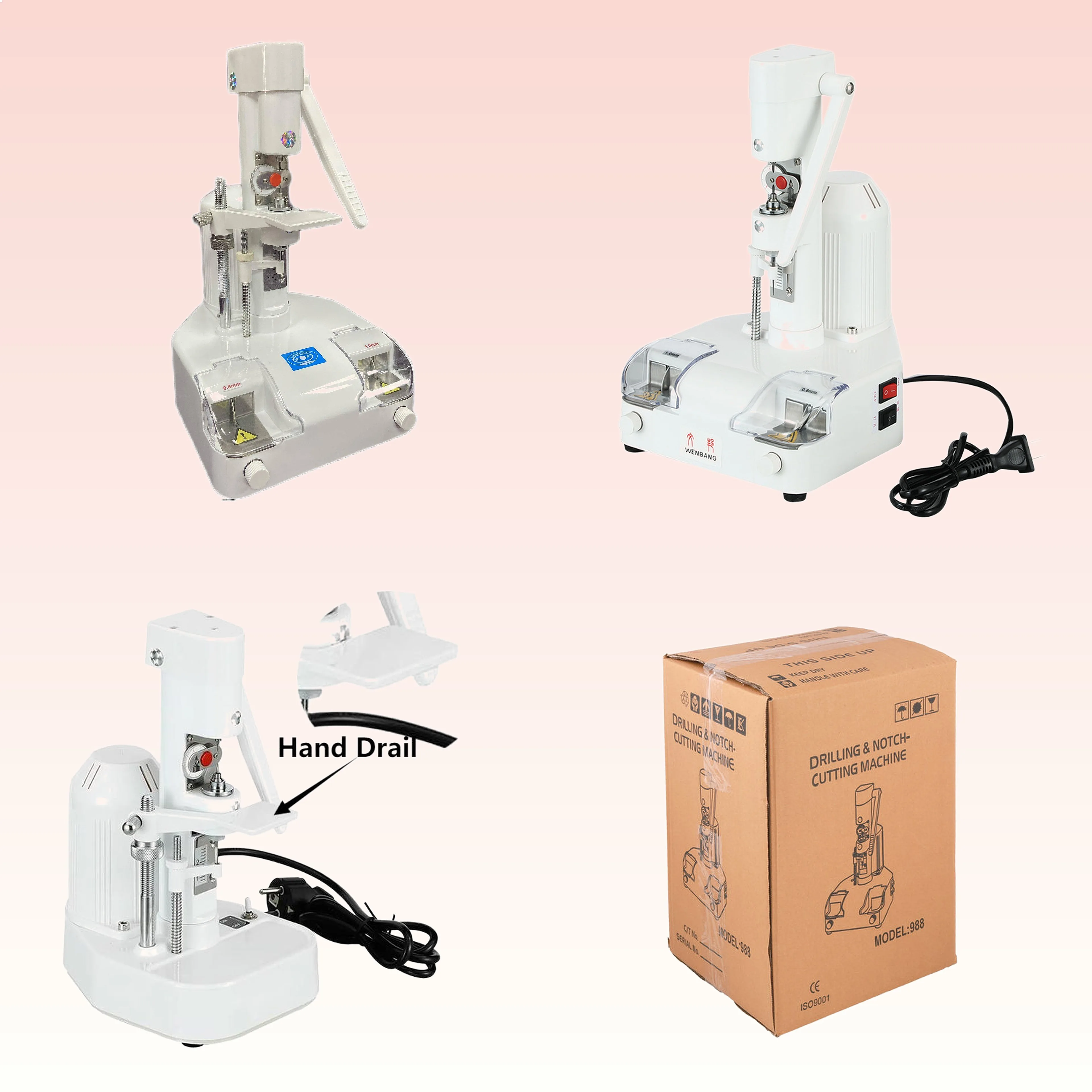 Rimless Glasses Drilling Machine Lens Punching Saw Groove Processing Equipment