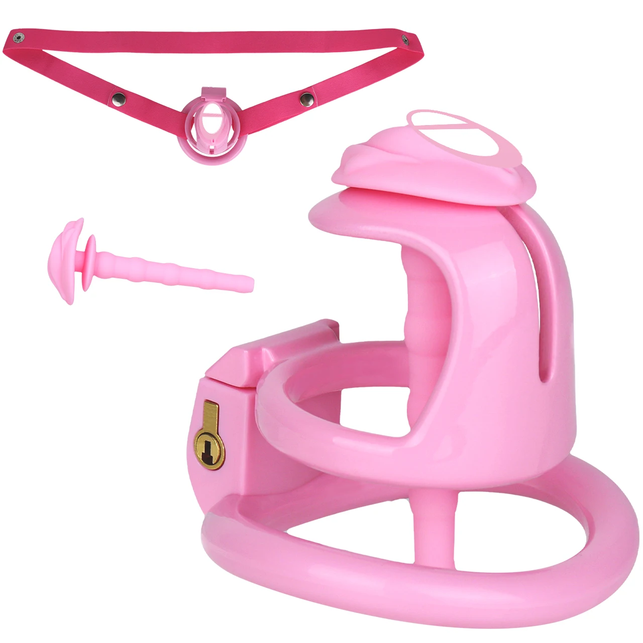 LICKER ABS Resin Male Chastity Cage With Urethral Orifice Cock Bondage Erotic Dick Lock Penis Rings Loyalty Belt For Men Sissy