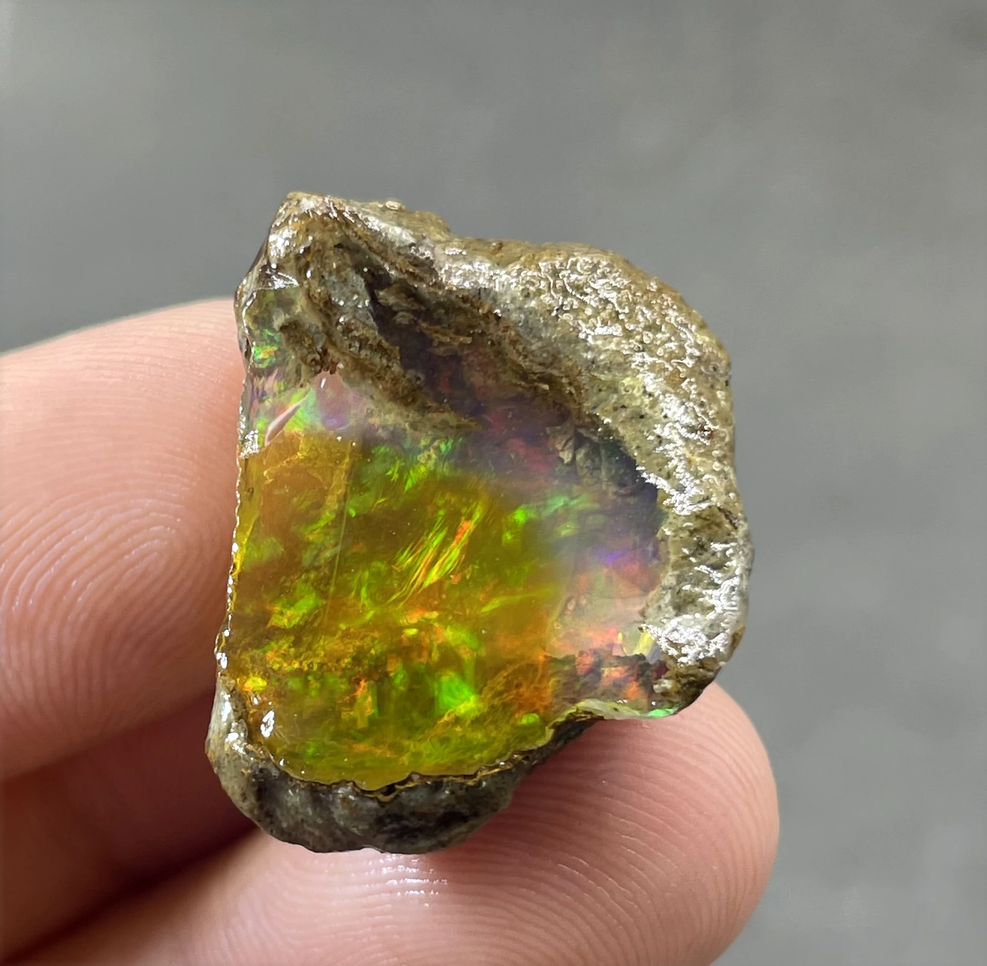 BEST COLOR! 5.5g natural rare color Ethiopia water Opal gem mineral specimen stones and crystals healing crystals quartz