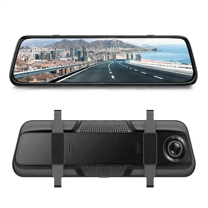 

Dual Lens IR Night Vision Car DVR 9.66-inch 1080P Touch Screen Dash Camera G-sensor Parking Monitoring Mirror Car Camera