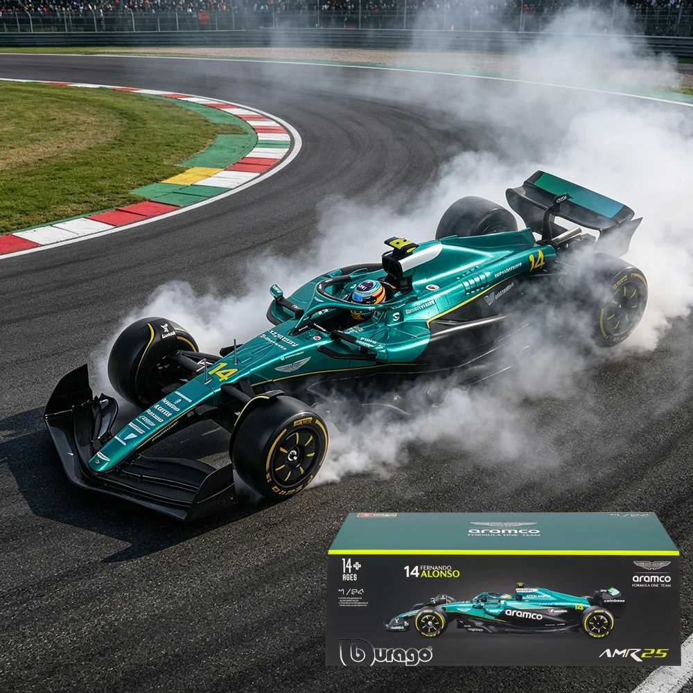 bburago-1-24-alloy-car-model-f1-2025-aston-martin-amr25-14-fernando-alonso-18-lance-stroll-toy-series-gift-exquisite-simulation