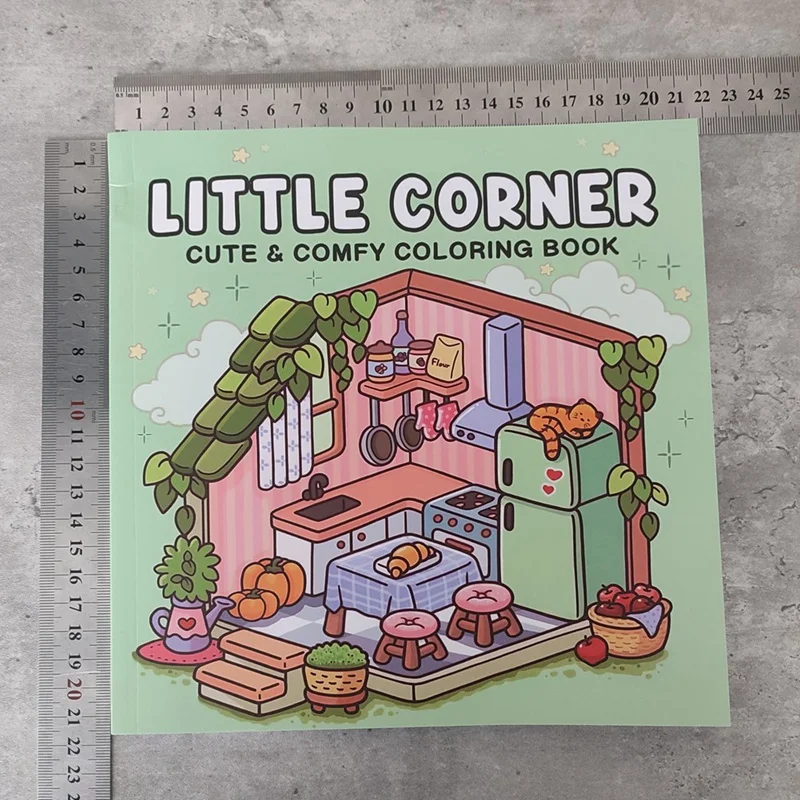 

Cartoon color bookLittle Corner: Coloring Book for Adults and Teens Super Cute Design of