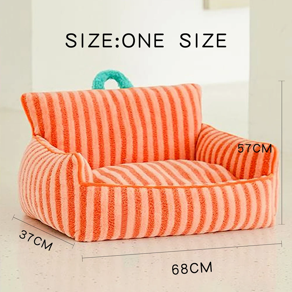 Imagem -04 - Stripe Bed Sofa Cushions For Cats Houses And Houses Puppy Pet Kitten Accessories Goods Mat Things