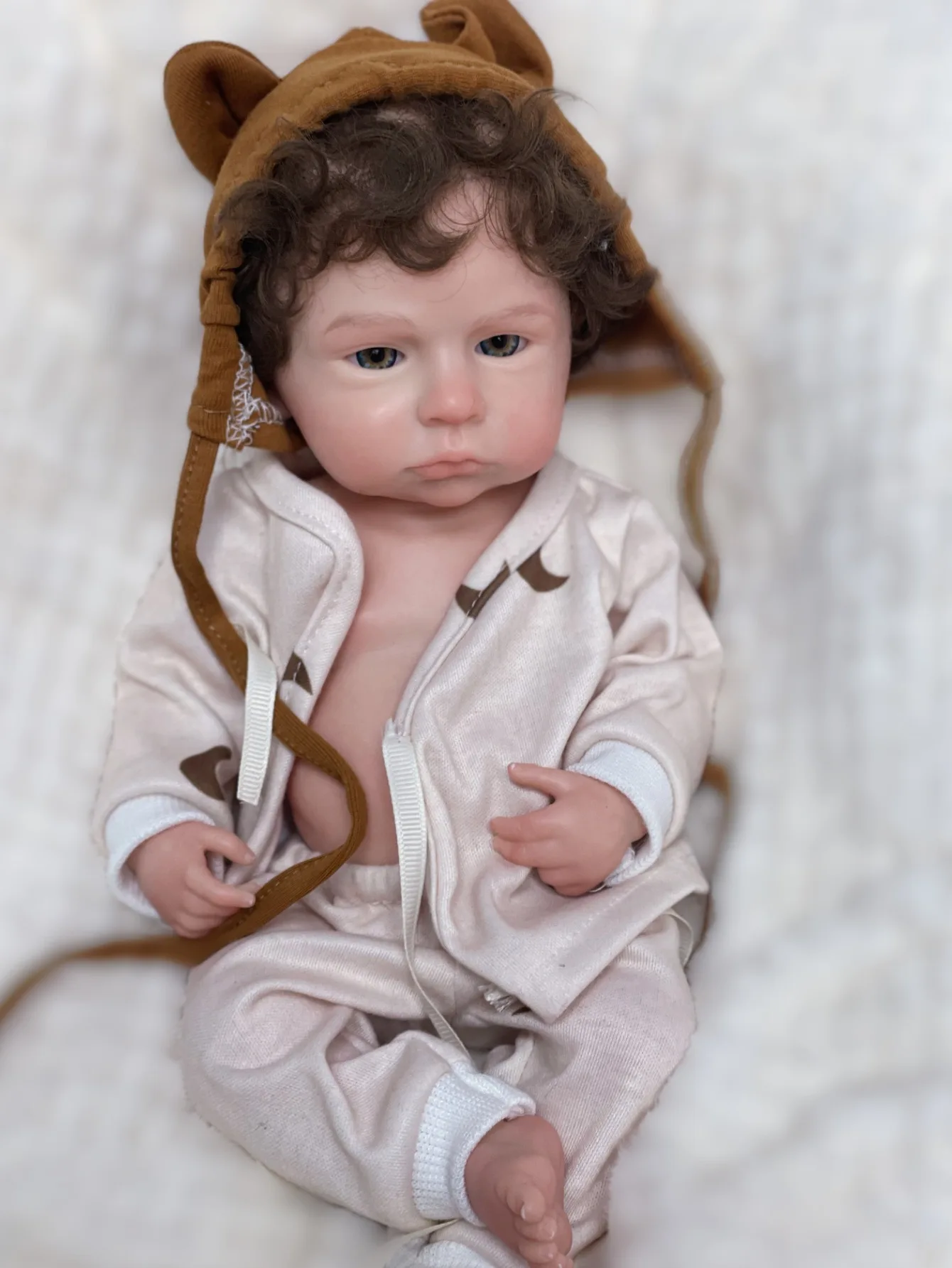 13 Inch Lifelike Silicone Reborn Boy Doll Handmade Bebe Newborn Baby Doll For Children Birthday Gifts