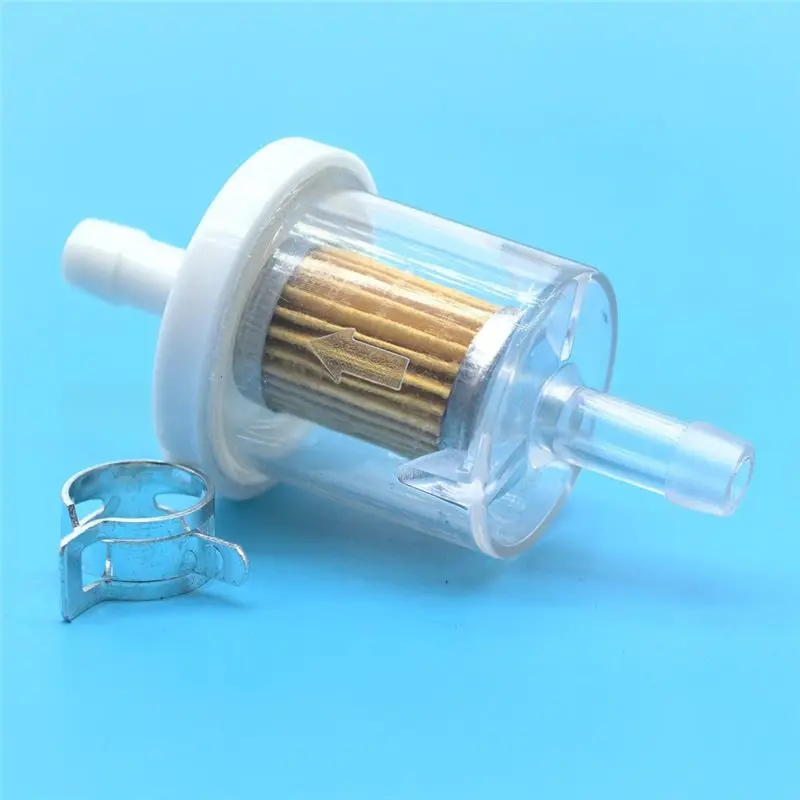 ABRU-1/4 Inch Inline Fuel-Filter Kit With Hose Clamps For Motorcycle Lawn Mower Small Engine Replace 49019-0027 691035 493629