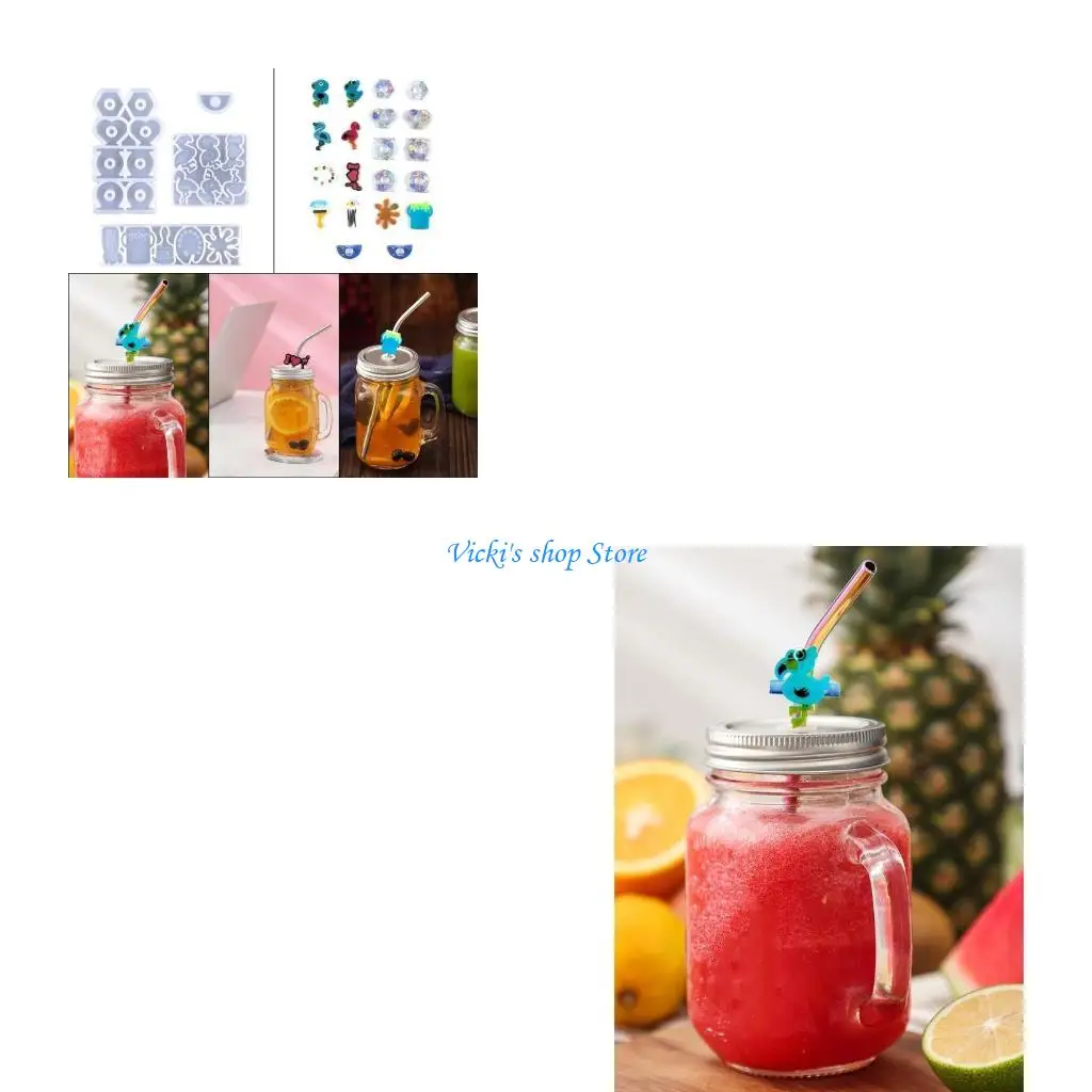 

Декоративная форма для соломы с изображением фламинго, форма для клея, сделай сам, тарелка для подсолнуха, форма для соломы