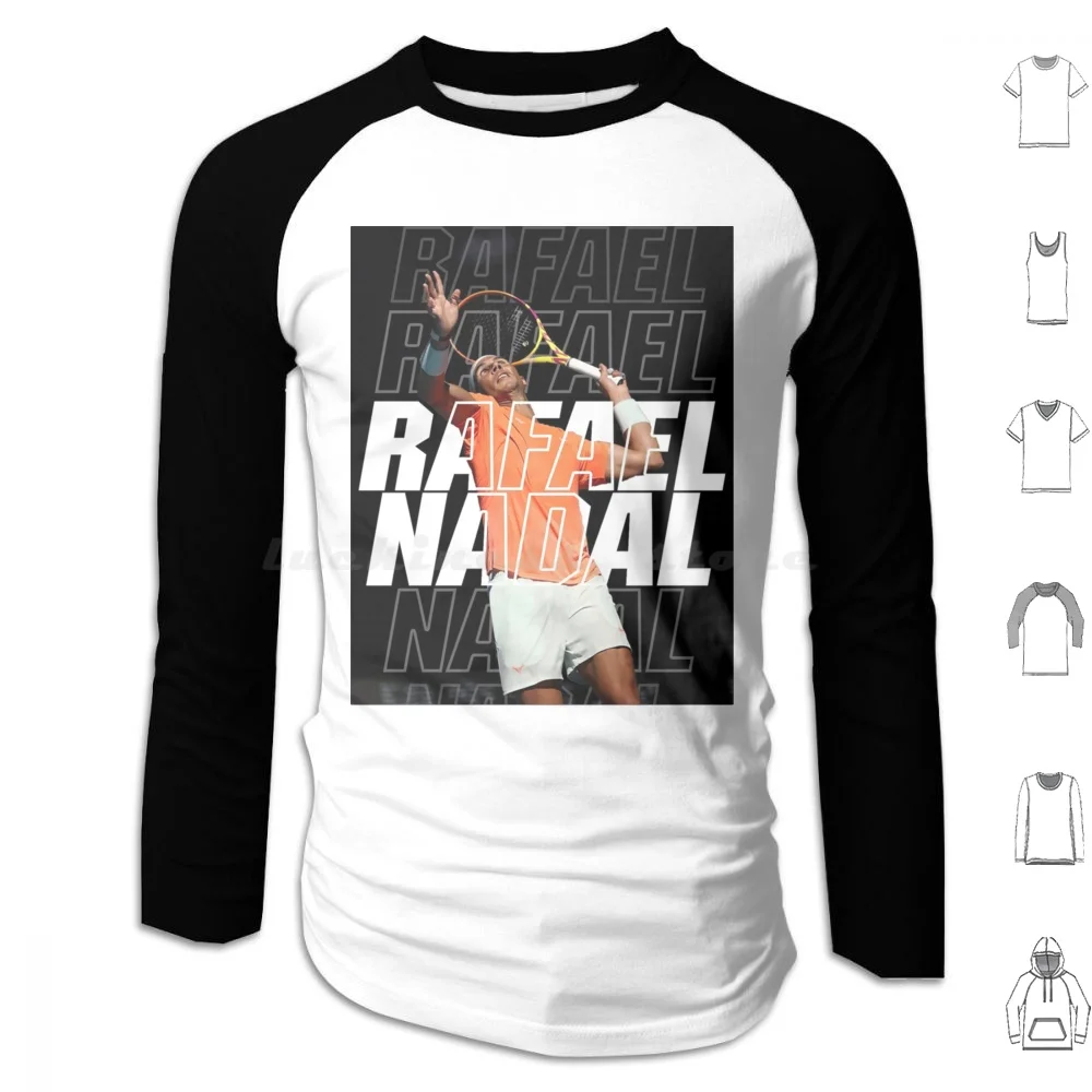 Sudadera con capucha de algodón de manga larga Rafael Nadal con logo de Rafa para Rafael Nadal, tenis de Rafael Nadal