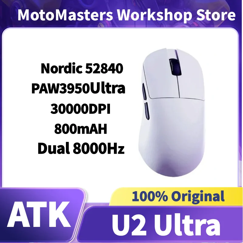 

ATK Flaming Sky U2 Pro U2 Ultra Star Flash Wireless Multi-Mode Mouse PAW3950 Sensor 30k DPI Dual 8kHz Wired Gaming Mouse Gift