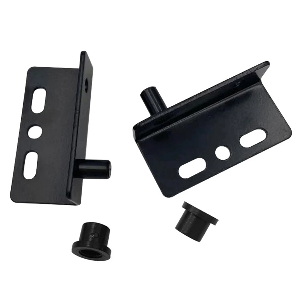 

2Pcs Pivot Hinges Black Heavy Duty Concealed Shaft Door Hinges With Bushing For Wood Doors Drawers Furniture Cabinet Wardrobe