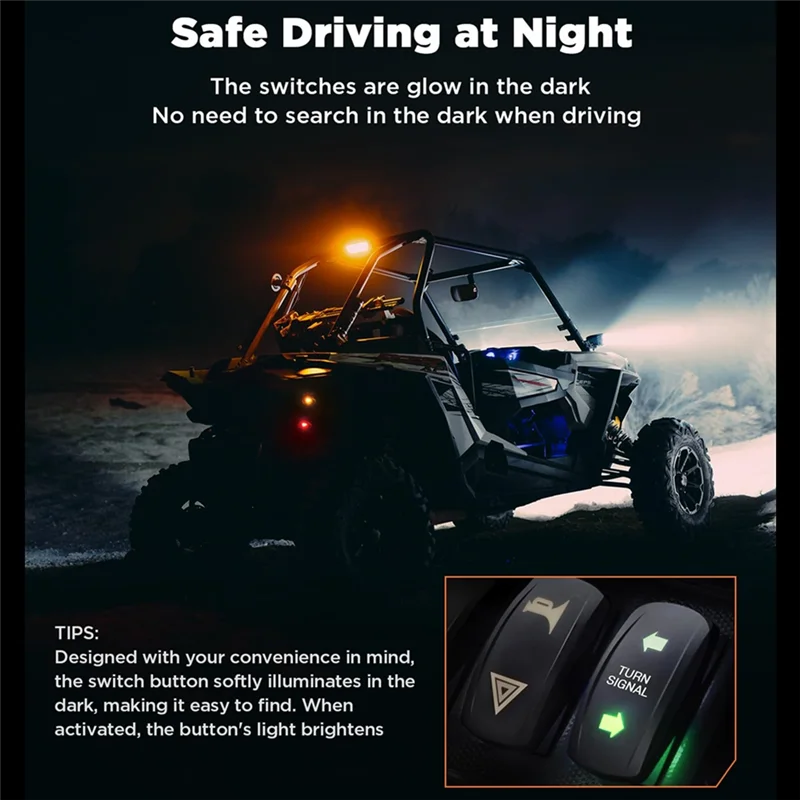 

WO-ATV UTV Turn Signal Kit Universal Street Legal Kit Forpolaris RZR PRO XP / XP 1000 / XP 4 1000 Forarctic Cat Prowler