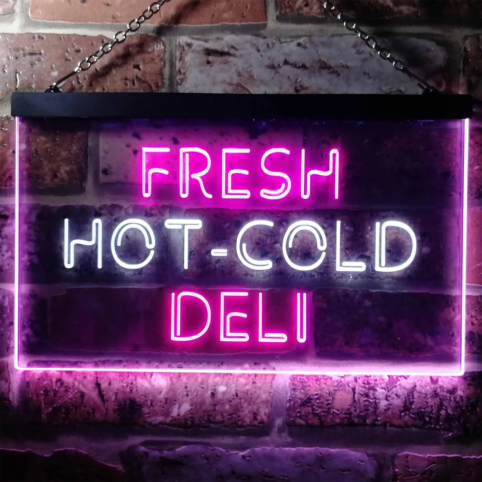 

Свежий горячий/холодный Deli Food Cafe Двухцветная светодиодная неоновая вывеска st6-i0875