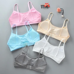 Girls Underwear without Steel Rings Thin Cotton and Sports Summer Bra Double Layer Suspender Breathable Sponge Pad