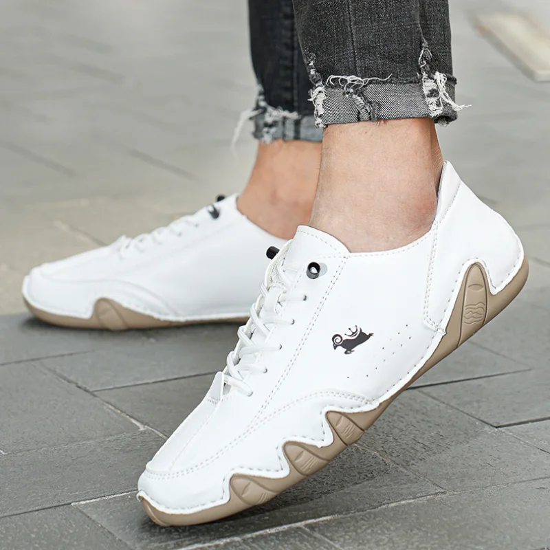 Men's casual shoes 2024 Spring Taiwan lace up walking shoes, outdoor trendy sports running shoes, plus size flat shoes sports sh