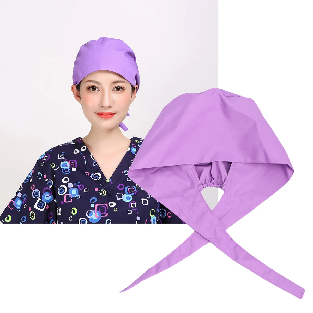 

Cotton Doctor Hat Breathable Sweat Absorption Dustproof Sanitary Cap For Nurses Cosmetologists Medical Lab Uniform Working Use