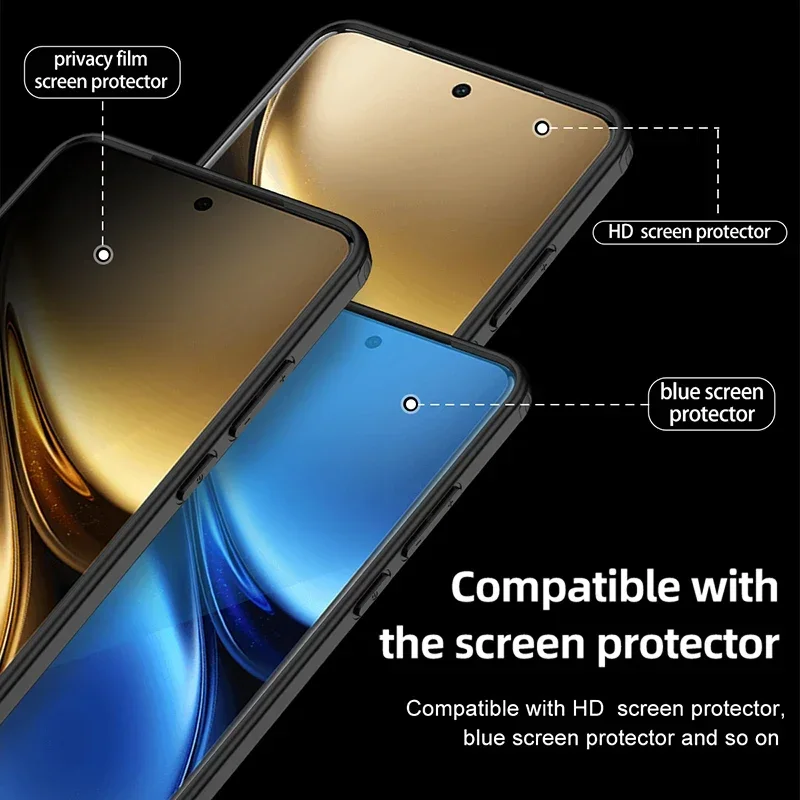 Vivo X200 Ultra X100S Pro 전화 케이스 자기 Magsafe 무선 충전 투명 충격 방지 소프트 에지 PC 뒷면 커버 케이스