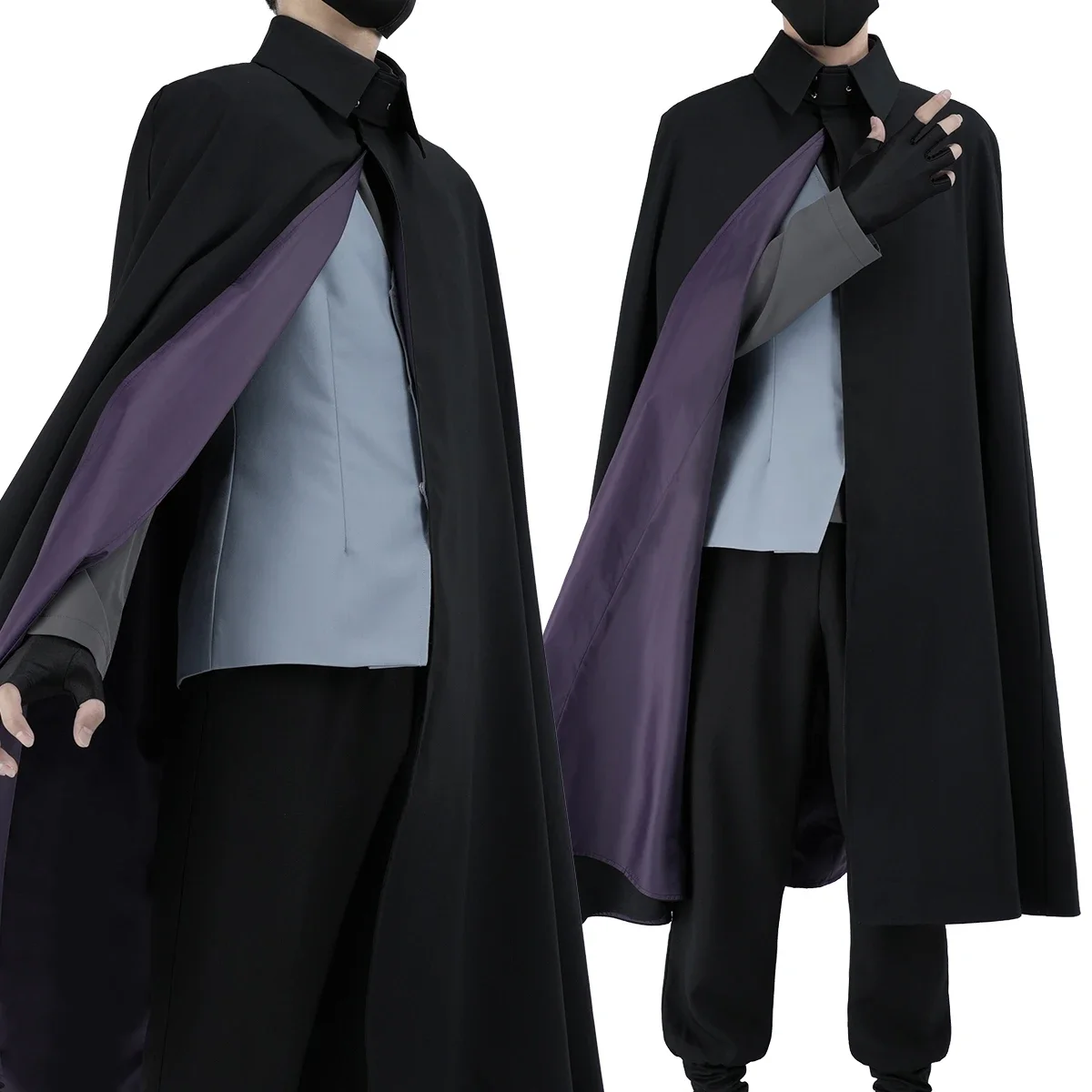 

Cosplay Anime Uchiha Sasuke Cosplay Costume Adult Version Cloak Vest Top Pants Cos Convention Unisex