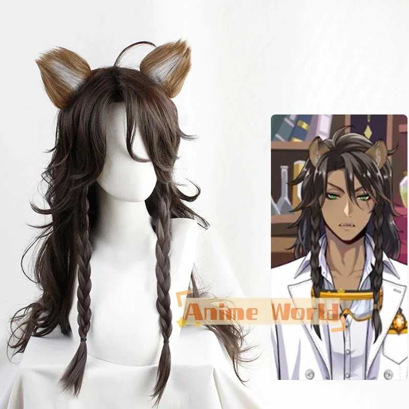 

Leona Kingscholar Cosplay Wig Long Black Brown Braid Heat Resistant Synthetic Hair + Free Wig Cap Halloween