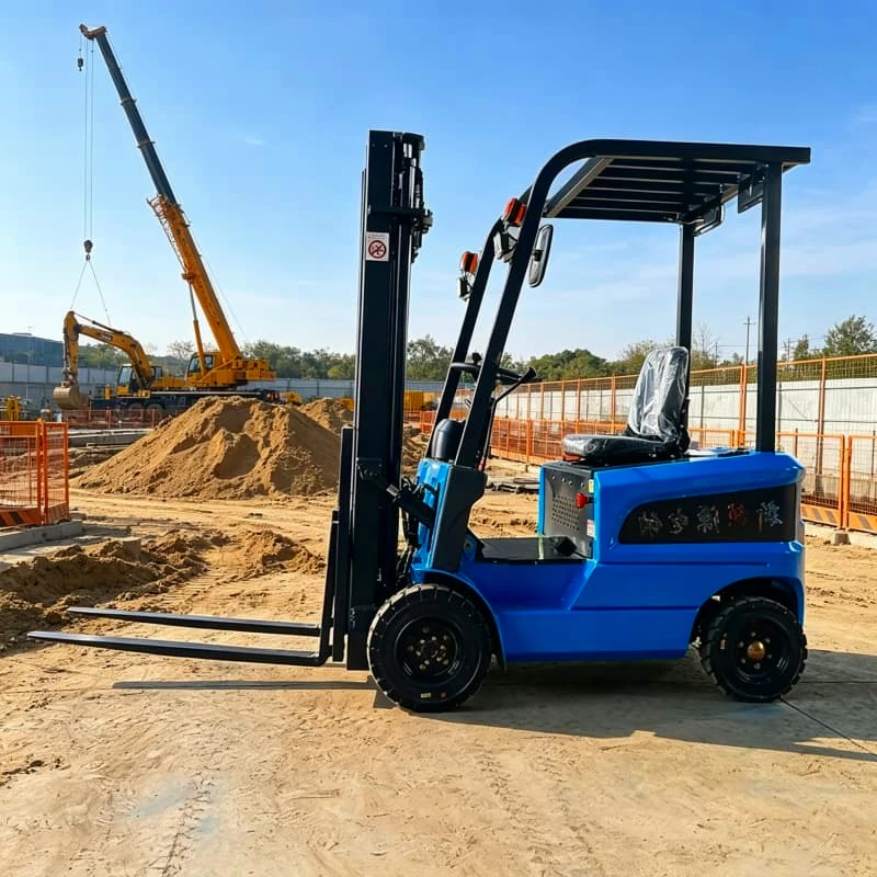 Steel Pipe 4 Wheel Electric Forklift 4 Ton For Construction Site Pipe Yard Heavy Material Loading Unloading Transport Customized