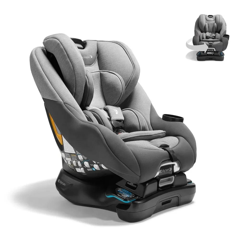 City Turn Rotating Convertible Car Seat, Unique 180-Degree Turn, Lightweight COOLMAX Fabric