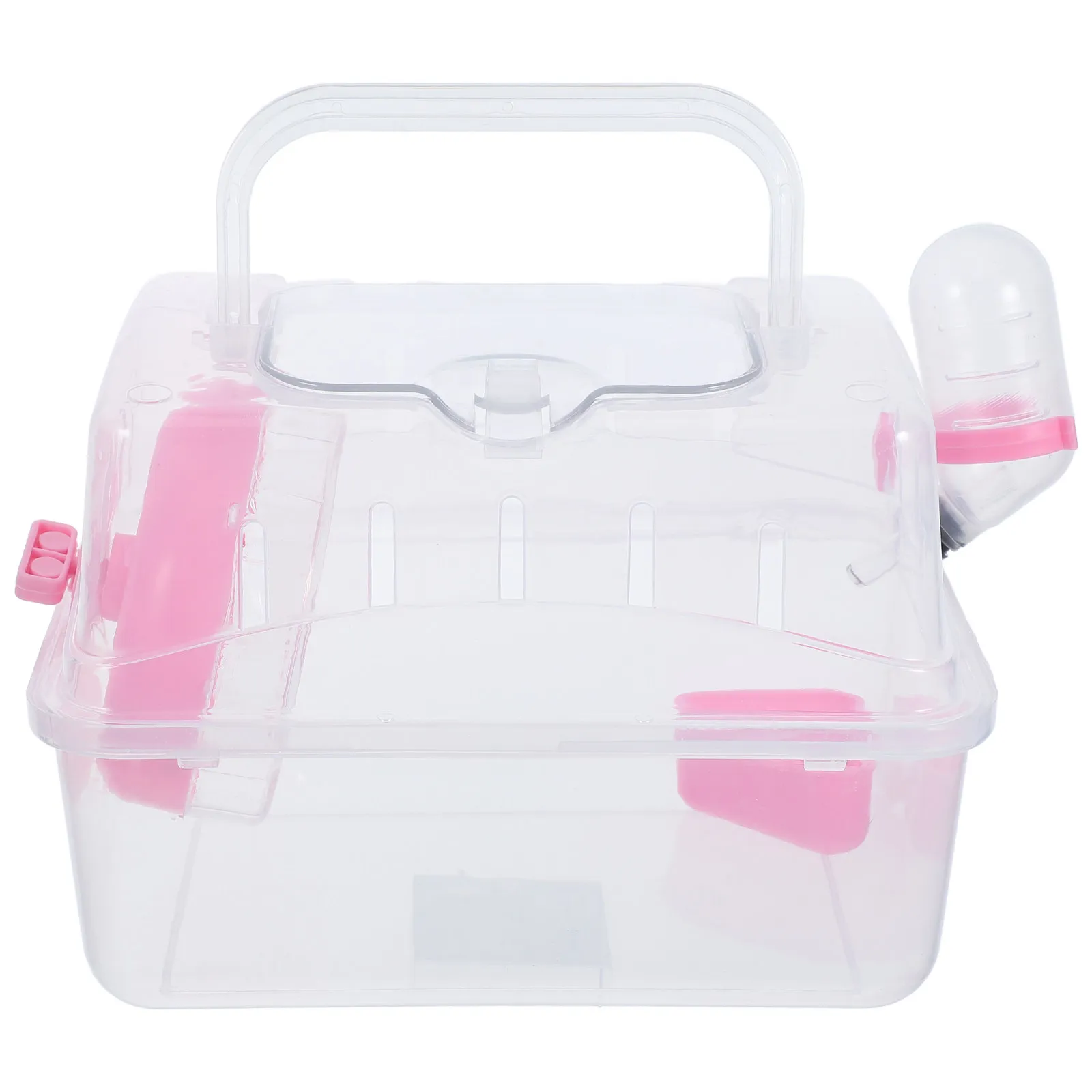 

Портативная прозрачная переноска для хомяков, набор для кормления и поения, безопасный контейнер для мелких животных, переноска для морских свинок для улицы