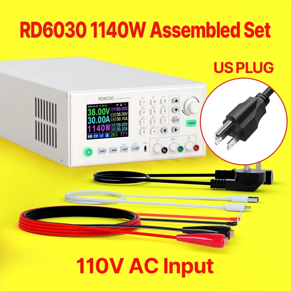 RD RD6030 Completed Set 60V 30A digital control Stabilized AC DC adjustable Voltage Regulated Lab Bench Power Supply 1140W 1440W